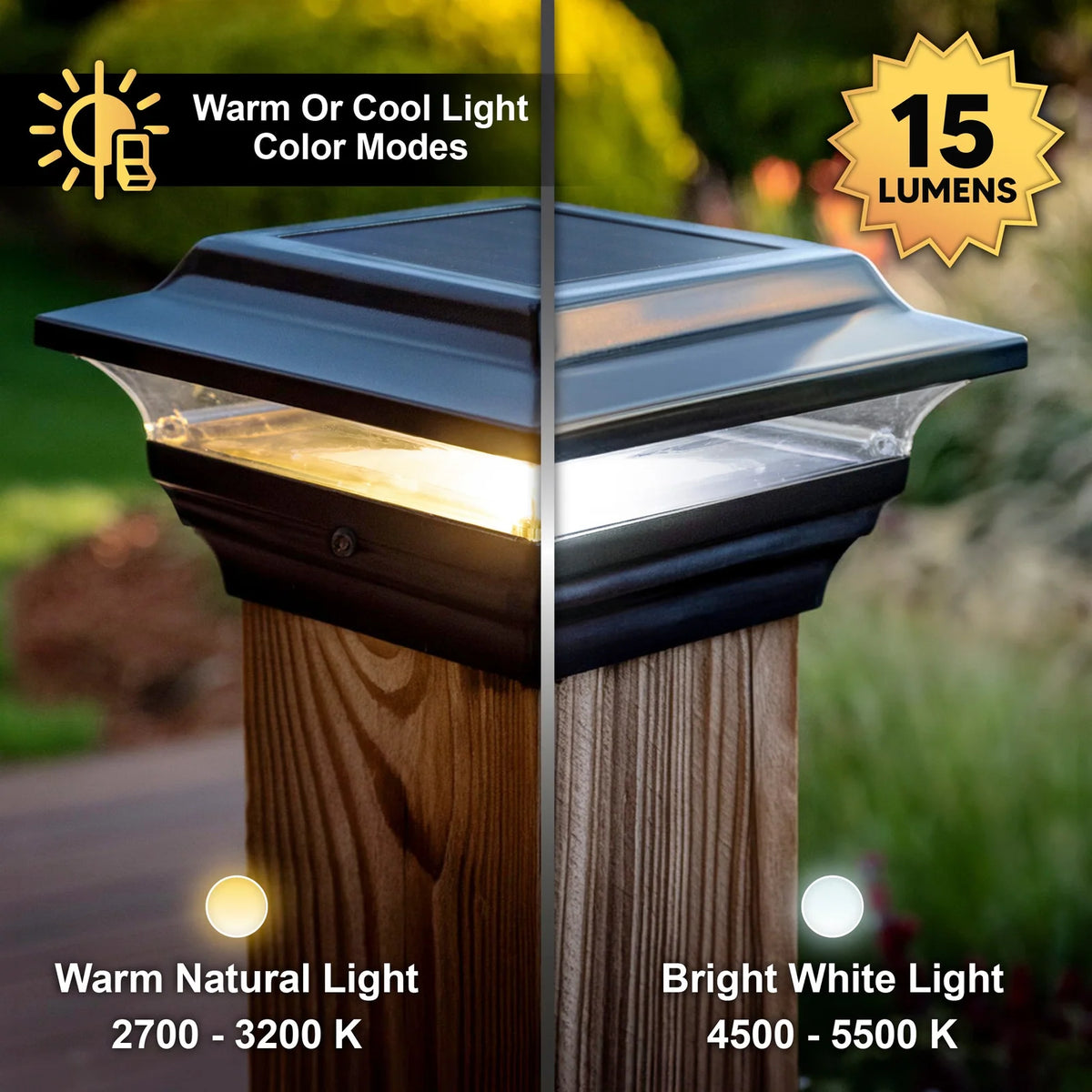 Solar Post Cap Light
