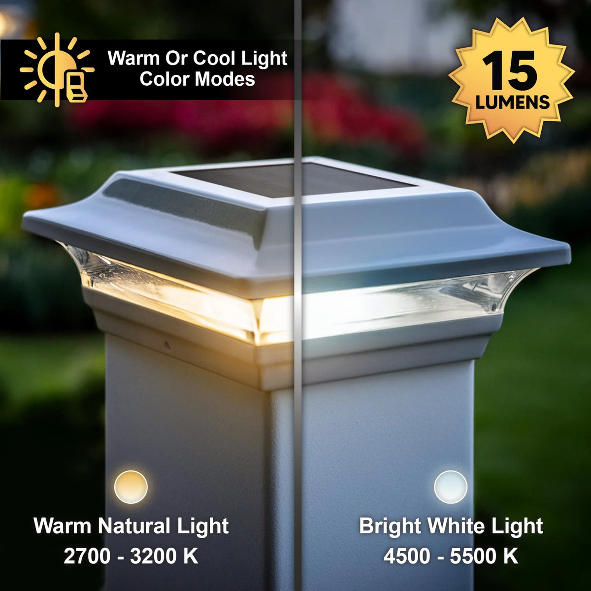 Solar Post Cap Light