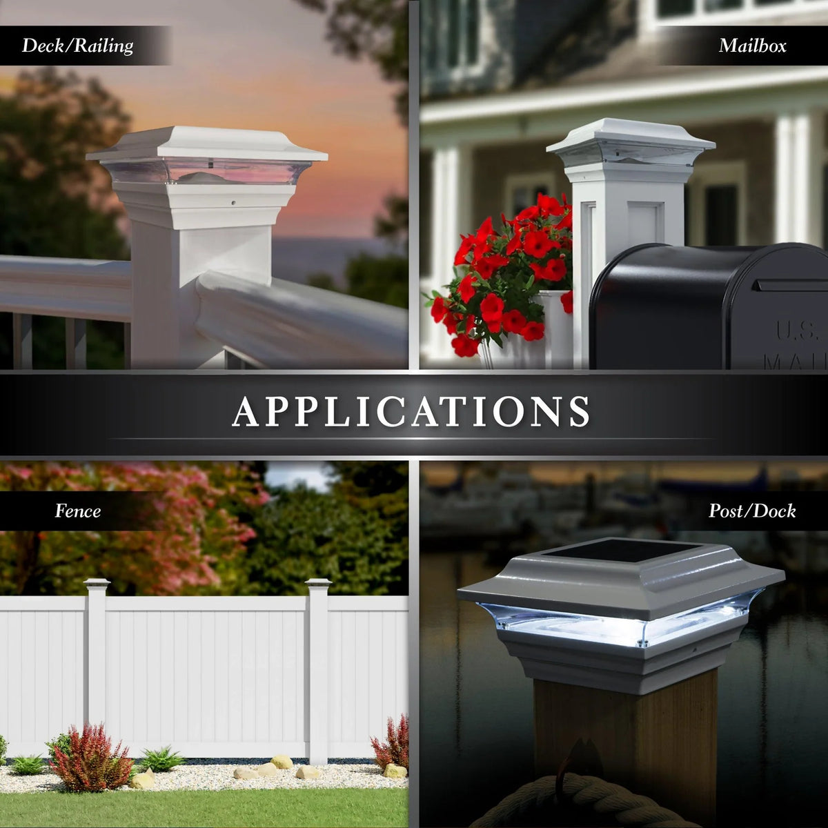 Solar Post Cap Light