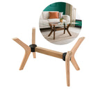 Solid Beech Wood Butterfly Coffee Table Base with 17-Inch Height, Three Sizes and Walnut, Oak or Unfinished Finish
