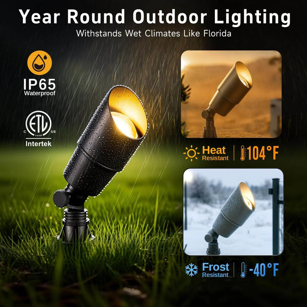 Solid Brass Landscape Spotlight