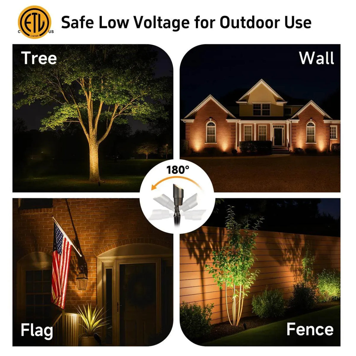 Solid Brass Landscape Spotlight
