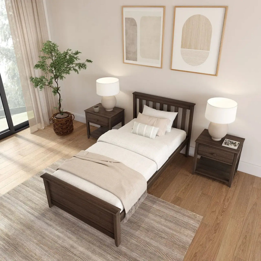 Solid New Zealand Pine Twin Bed Frame