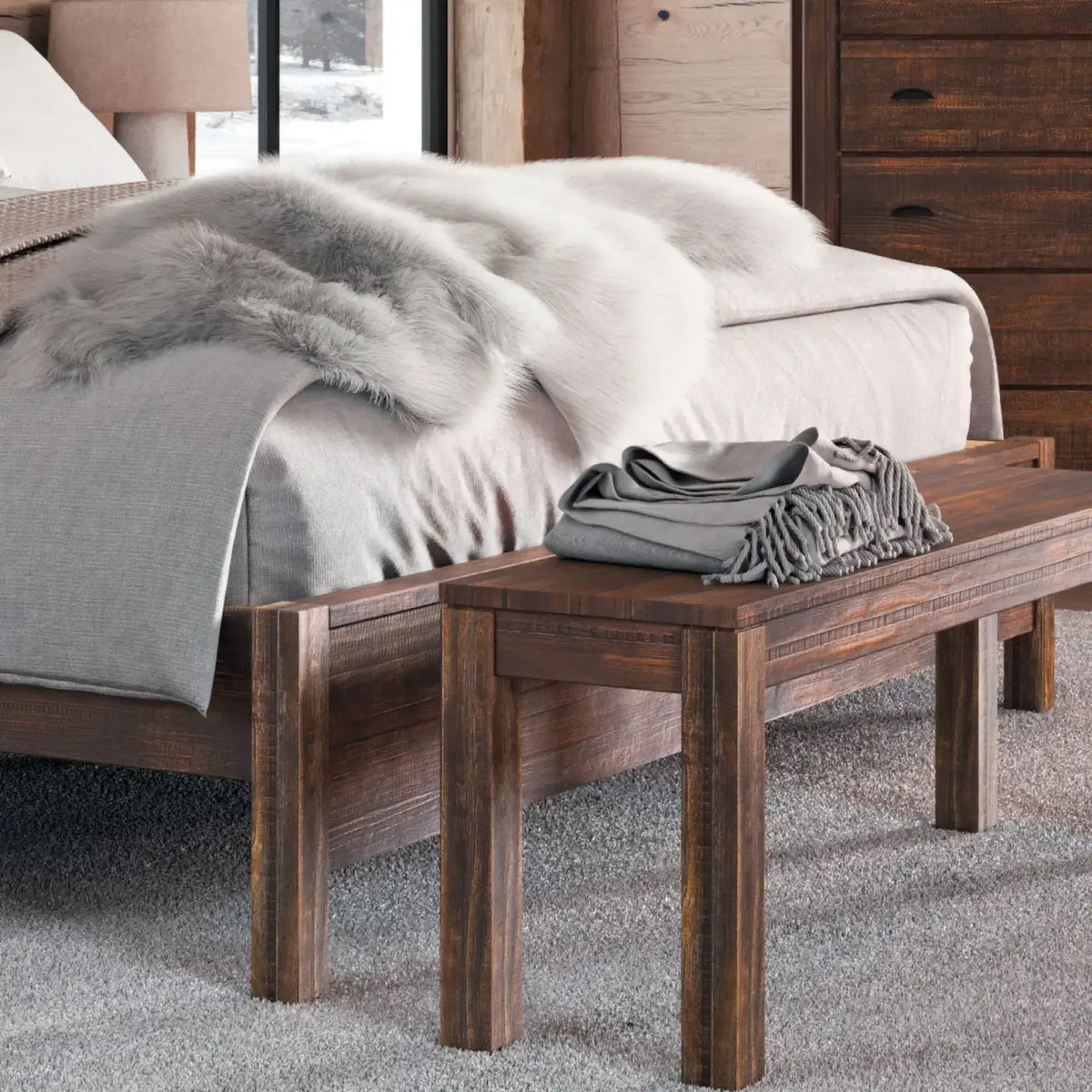 Solid Pine Dining Bench