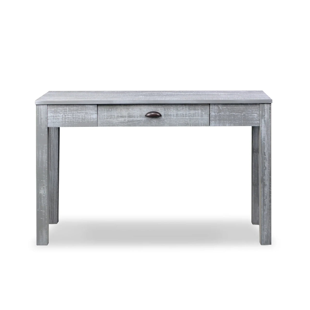 Solid Pine Wood Desk and Dressing Table, Rustic Grey