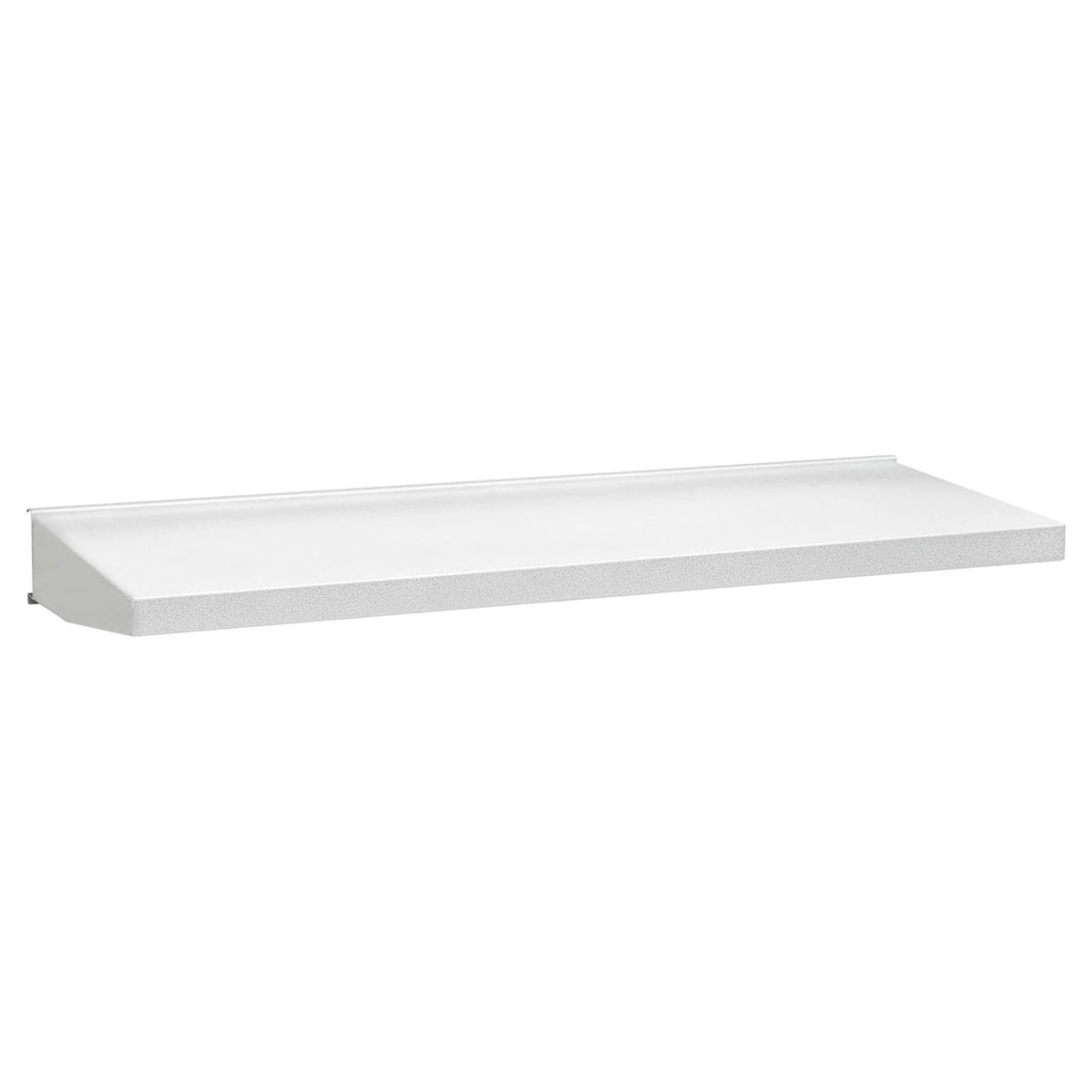 Solid Steel Wall Shelf, Hammered White