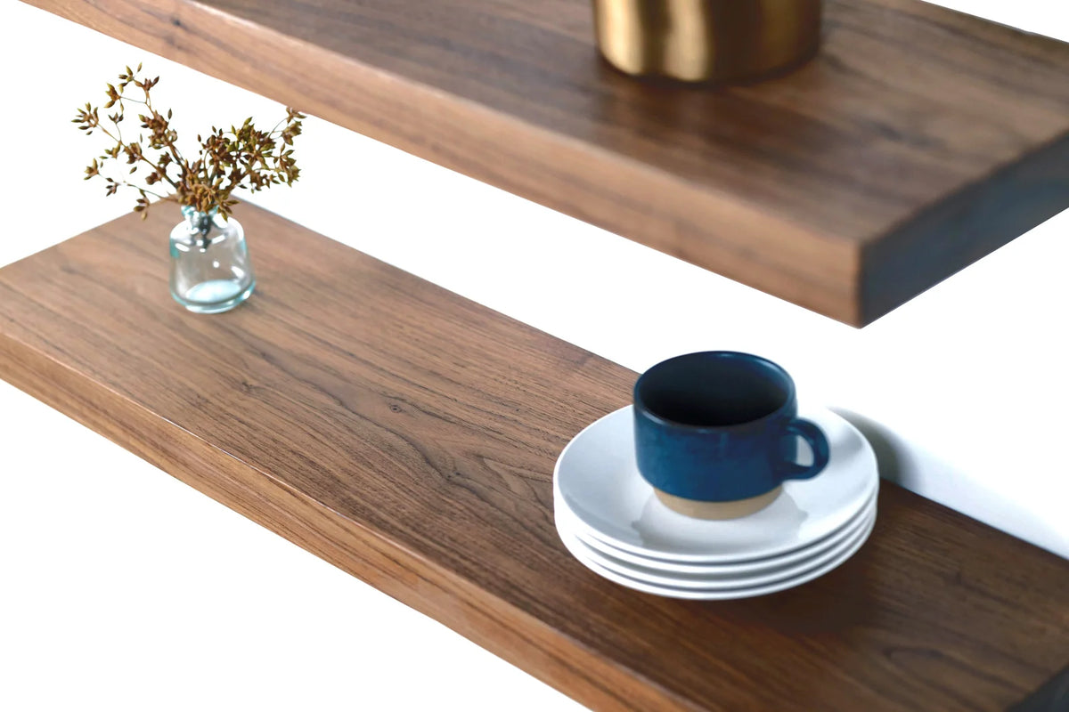 Solid Walnut Floating Wall Shelf