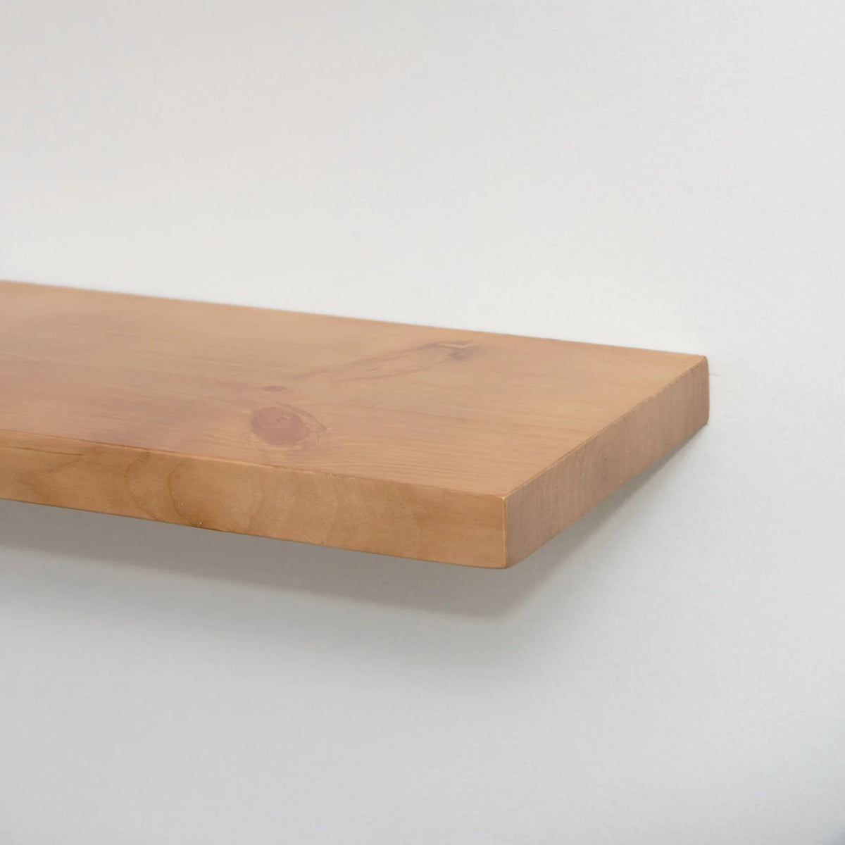 Solid White Pine Floating Wall Shelf