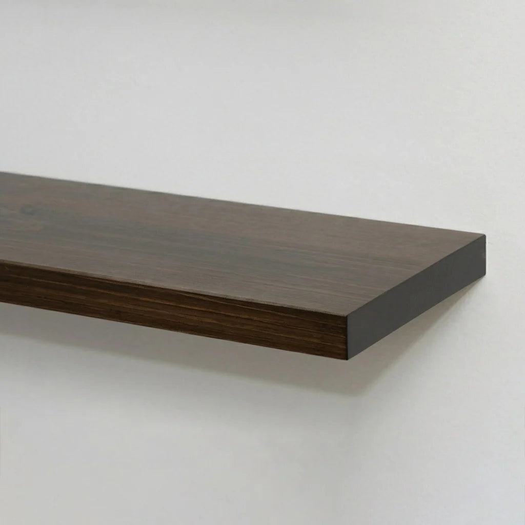 Solid White Pine Floating Wall Shelf