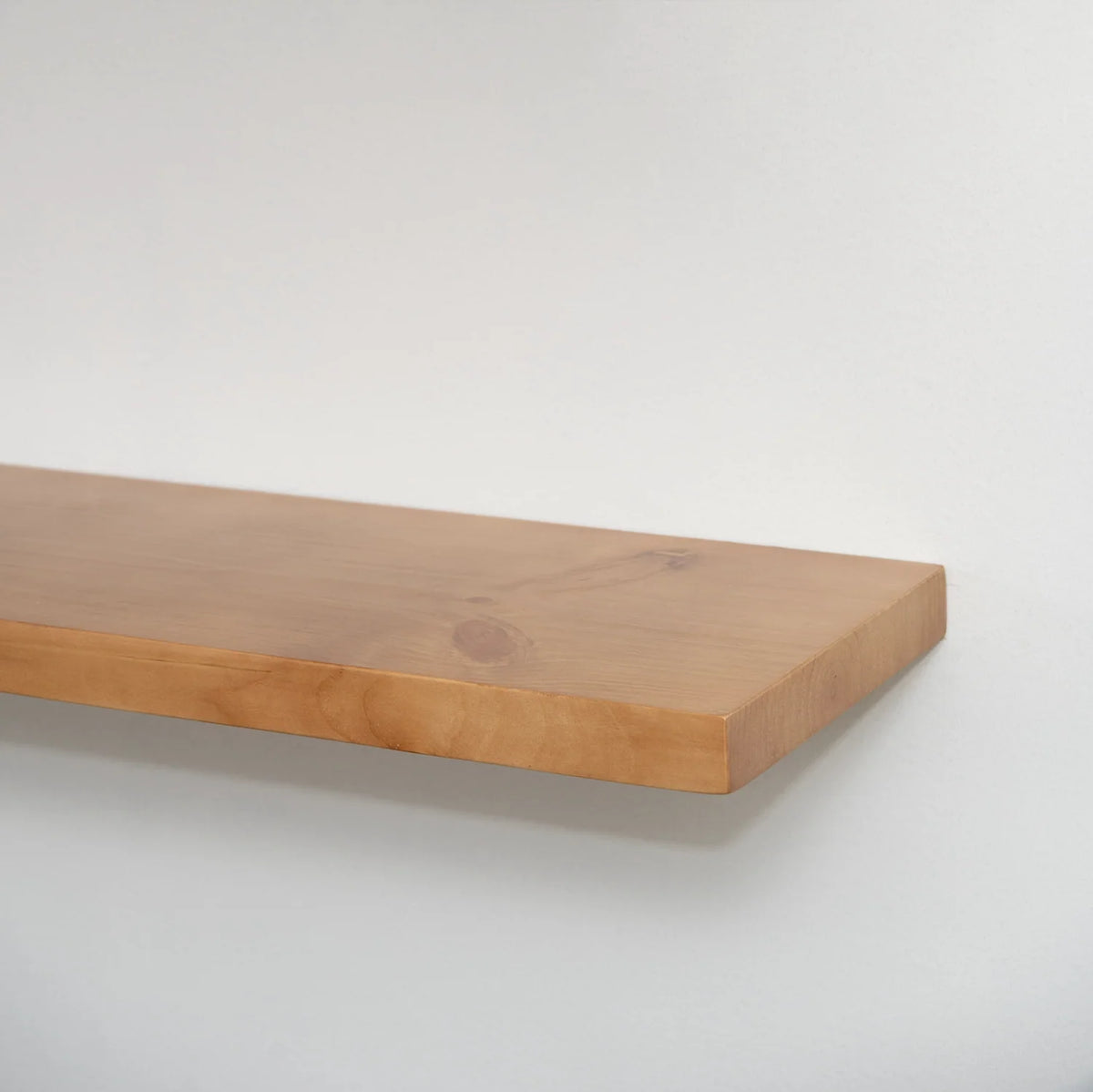 Solid White Pine Floating Wall Shelf