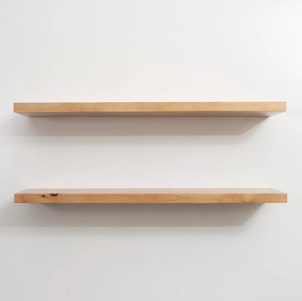 Solid White Pine Floating Wall Shelf