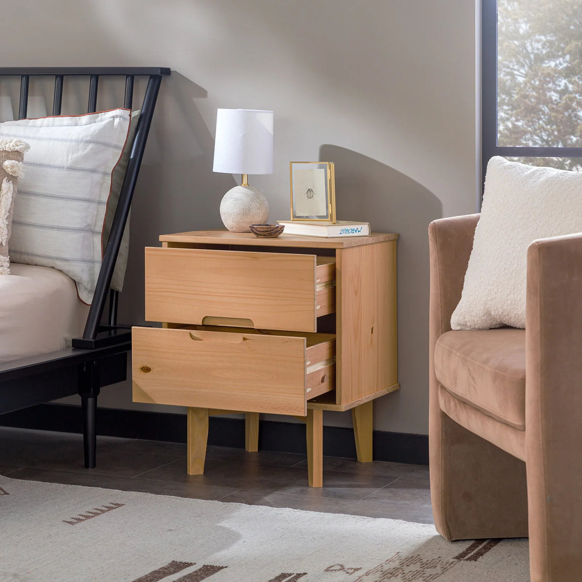 Solid Wood Nightstand
