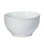 Soup and Cereal Bowls in White Stoneware, Set of 4
