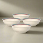 Soup and Cereal Bowls Set of 4 in Beige Stoneware