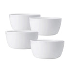 Soup Bowls and Cereal Bowls, Set of 4 White Bone China Bowls, 27