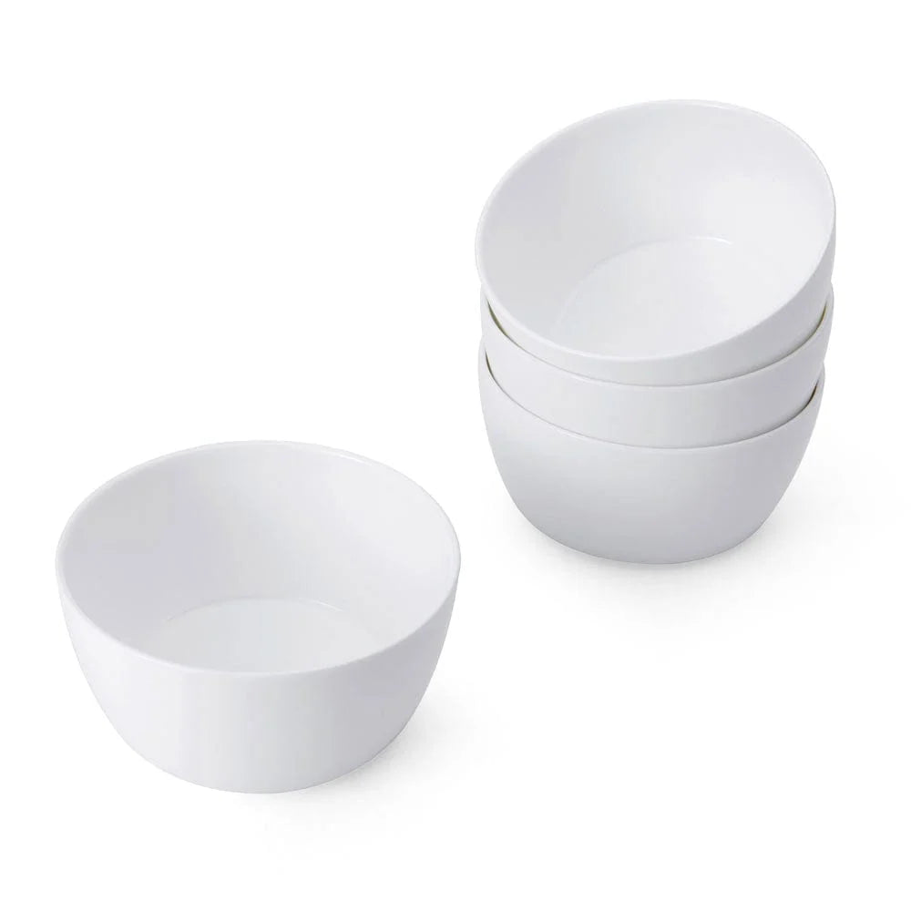 Soup Bowls and Cereal Bowls, Set of 4 White Bone China Bowls, 27