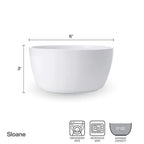 Soup Bowls and Cereal Bowls, Set of 4 White Bone China Bowls, 27