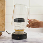 Sourdough Starter Warmer with Cooling Puck, Glass Cloche and Three-Zone Temperature Indicator