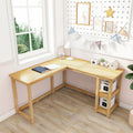 Space-Saving Kids' Corner Desk, Natural