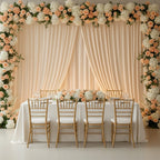 Spandex 4-Way Stretch Backdrop Drape Curtain, Champagne, 10ft H x