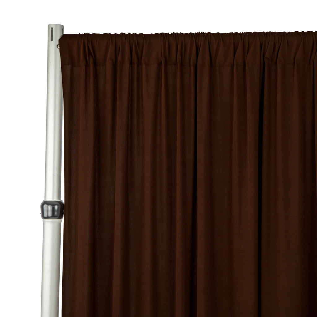 Spandex 4-Way Stretch Backdrop Drape Curtain, Chocolate Brown, 10