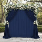 Spandex Backdrop Curtain in Navy Blue, 14 ft x 60 in Four-Way