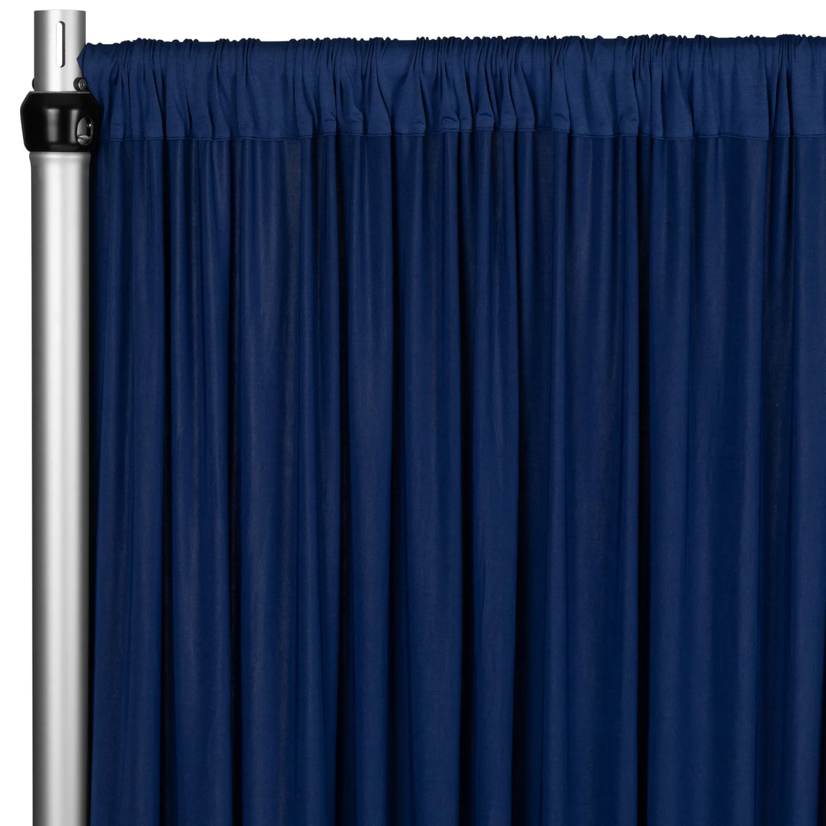 Spandex Backdrop Curtain in Navy Blue, 14 ft x 60 in Four-Way