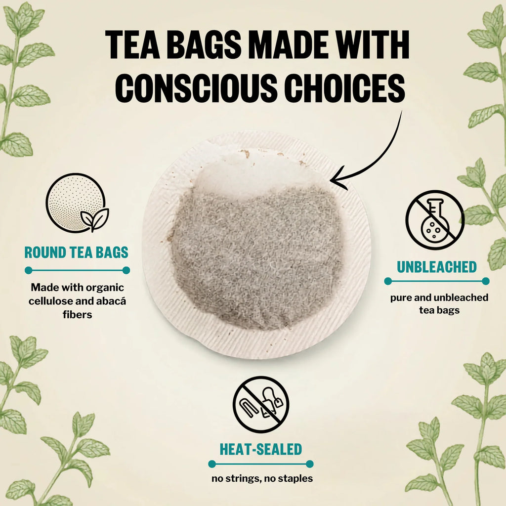 Spearmint Tea Bags, Naturally Caffeine-Free Herbal Infusion for Hot Tea, Iced Tea, or Pitcher Brewing