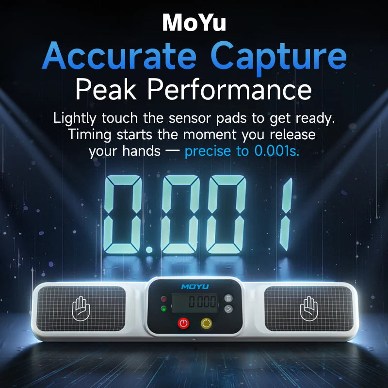 Speedcubing Timer with 0.001-Second Precision, Thermal Motion Sensing and AO5 Solve Storage