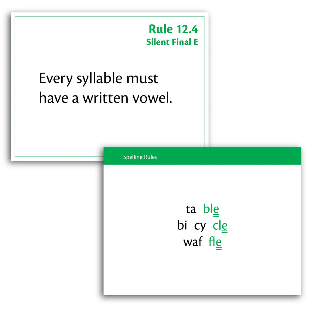 Spelling Rule Flash Cards