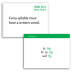 Spelling Rule Flash Cards