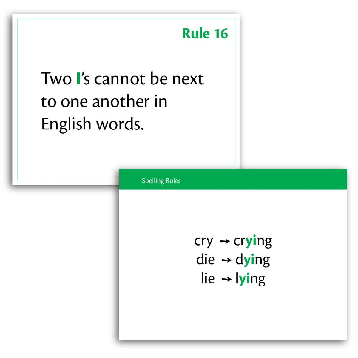 Spelling Rule Flash Cards