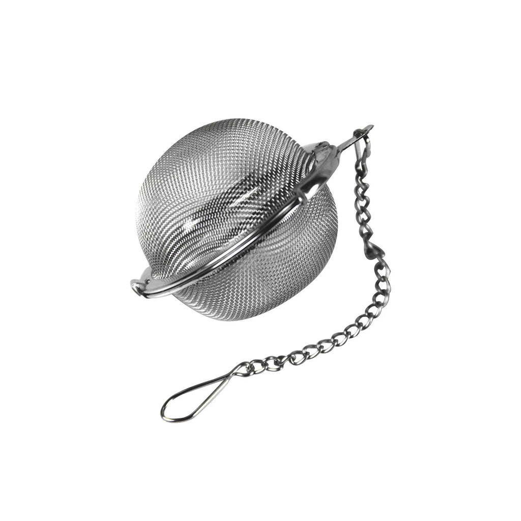 Sphere Tea Strainer for Loose Leaf Tea Brewing with Fine Mesh, Easy Cleaning, and Single-Cup or Teapot Use