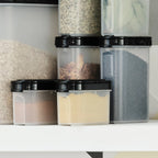 Spice Shaker Set with Dual-Sided Lids, Four 1/2-Cup Containers for Fresh Herbs, Seasonings and Easy Sprinkle or Pour Use