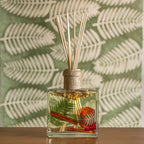 Spicy Apple Reed Diffuser with Real Botanicals, Cinnamon Fragrance and 10 Reeds for Flame-Free Home Scenting