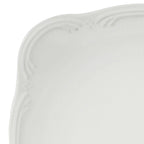 Square Dinner Plates in White Stoneware, Set of Four 10-Inch