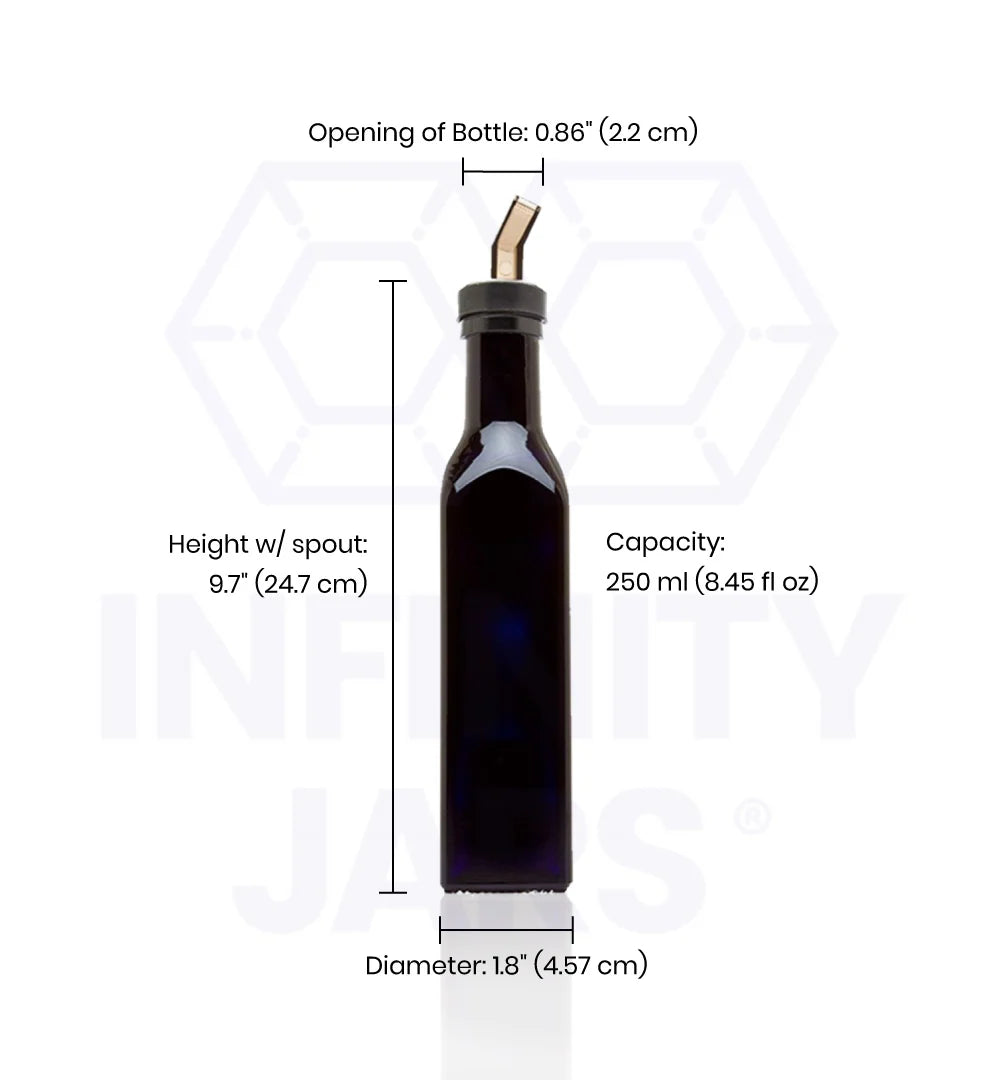 Square Glass Oil Bottle