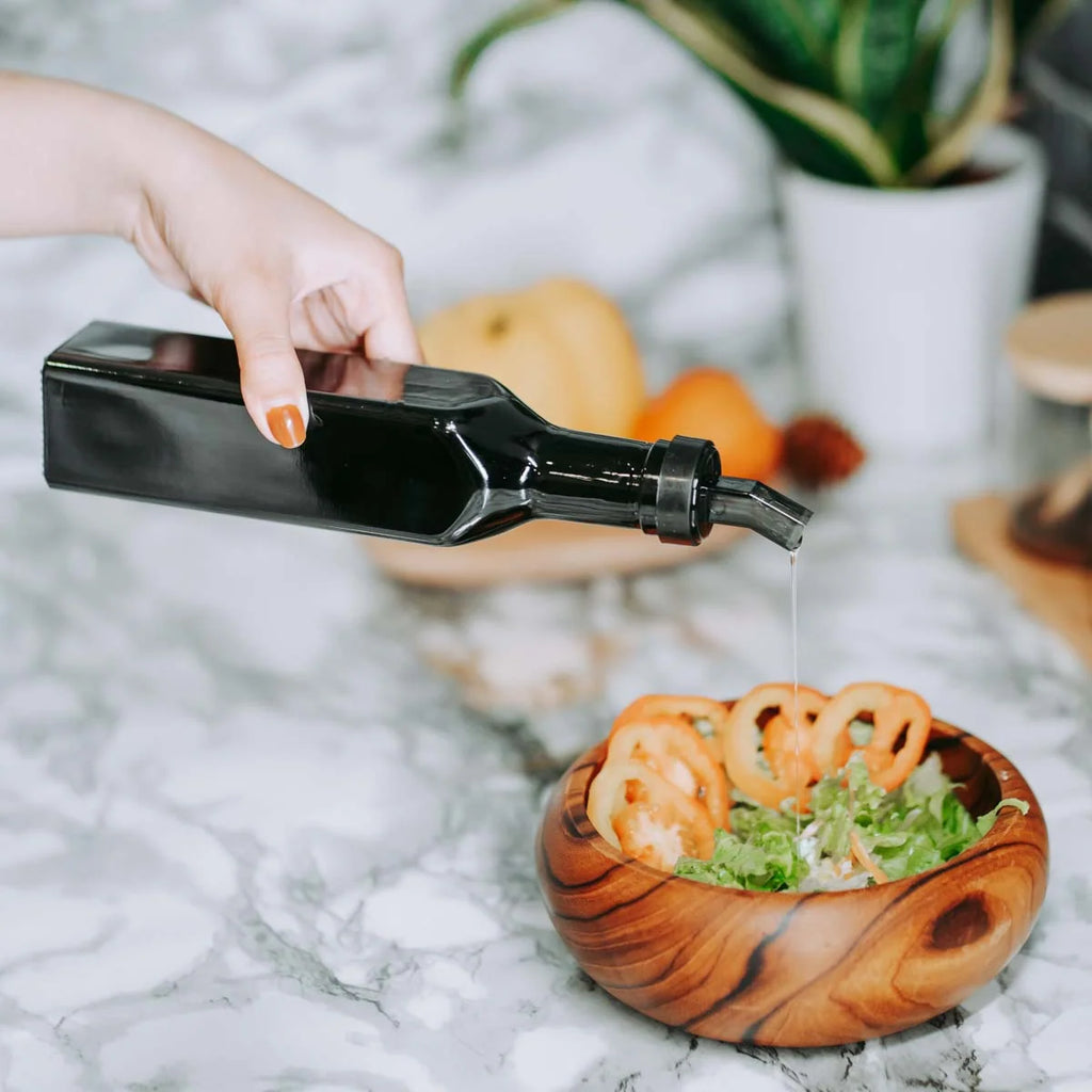 Square Glass Oil Bottle