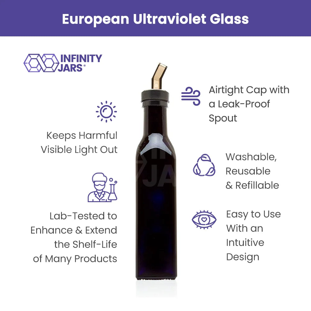 Square Glass Oil Bottle