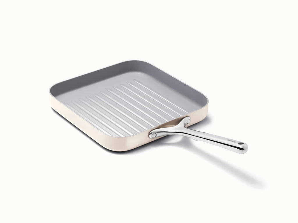 Square Grill Pan, Cream