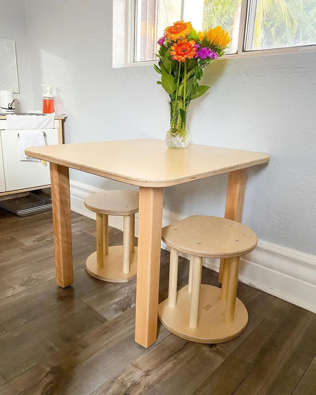 Square Kids Table in Baltic Birch