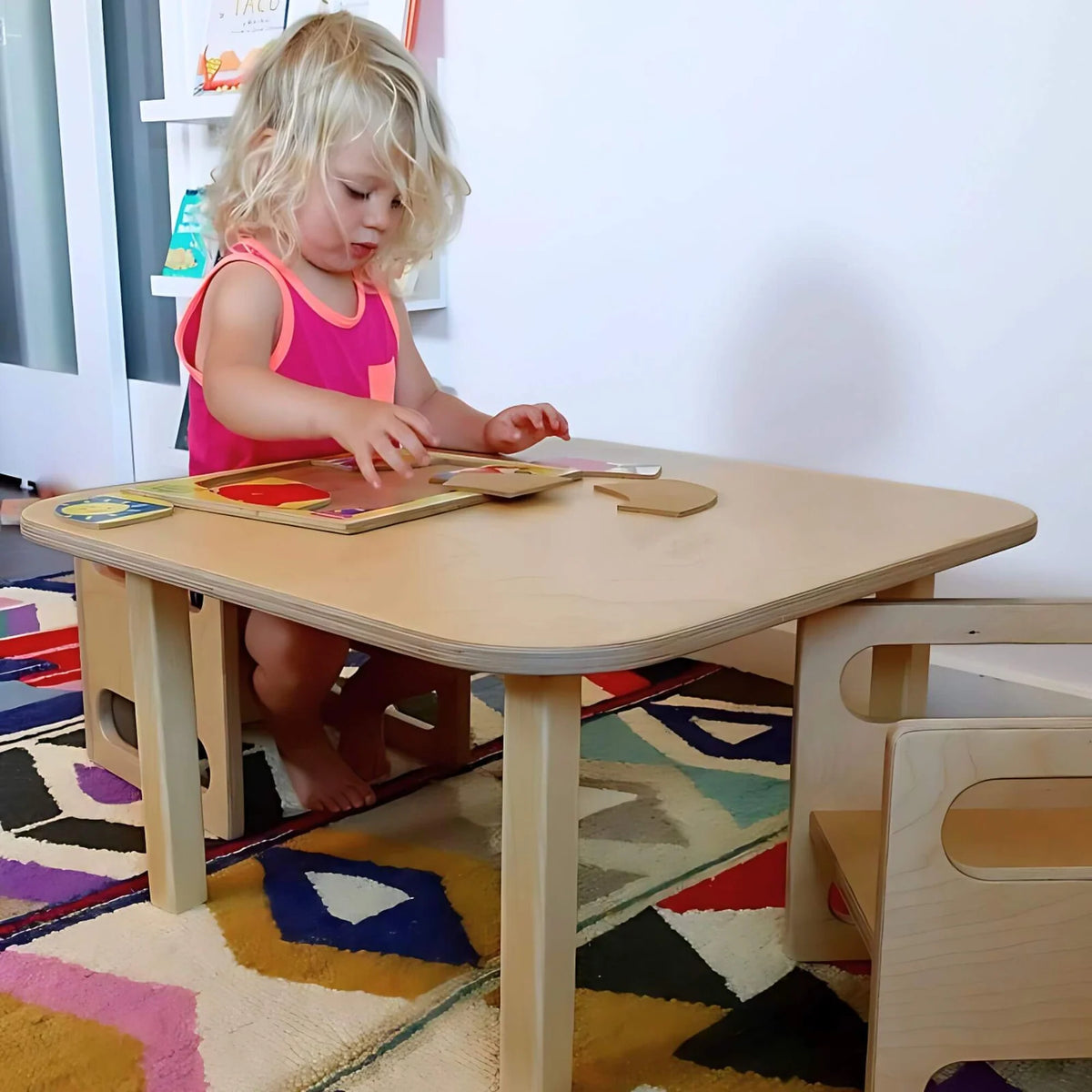 Square Kids Table in Baltic Birch