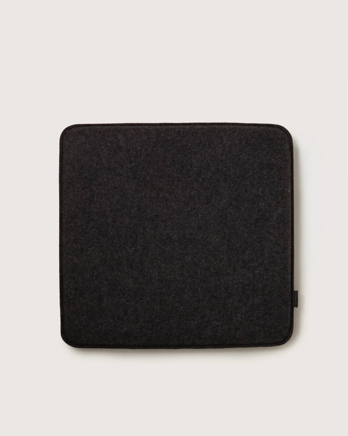 Square Merino Wool Seat Cushion in Charcoal