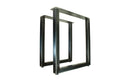 Square Metal Table Legs, Set of Two with Adjustable Feet, Custom Heights, Widths and Four Finish