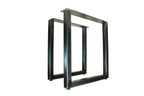 Square Metal Table Legs, Set of Two with Adjustable Feet, Custom Heights, Widths and Four Finish