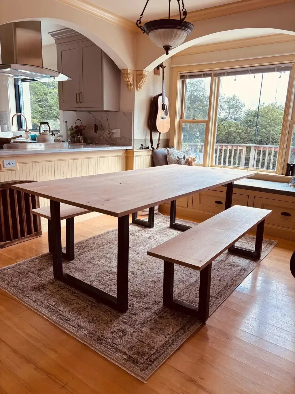 Square Metal Table Legs, Set of Two with Adjustable Feet, Custom Heights, Widths and Four Finish