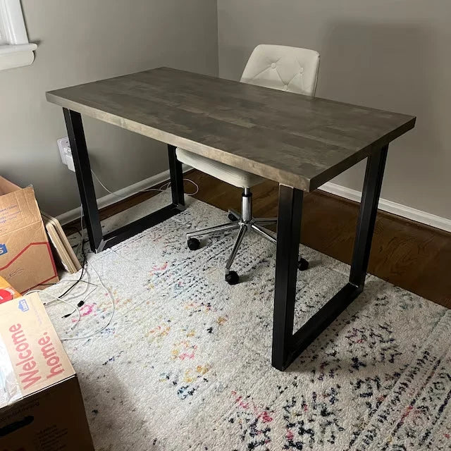 Square Metal Table Legs, Set of Two with Adjustable Feet, Custom Heights, Widths and Four Finish