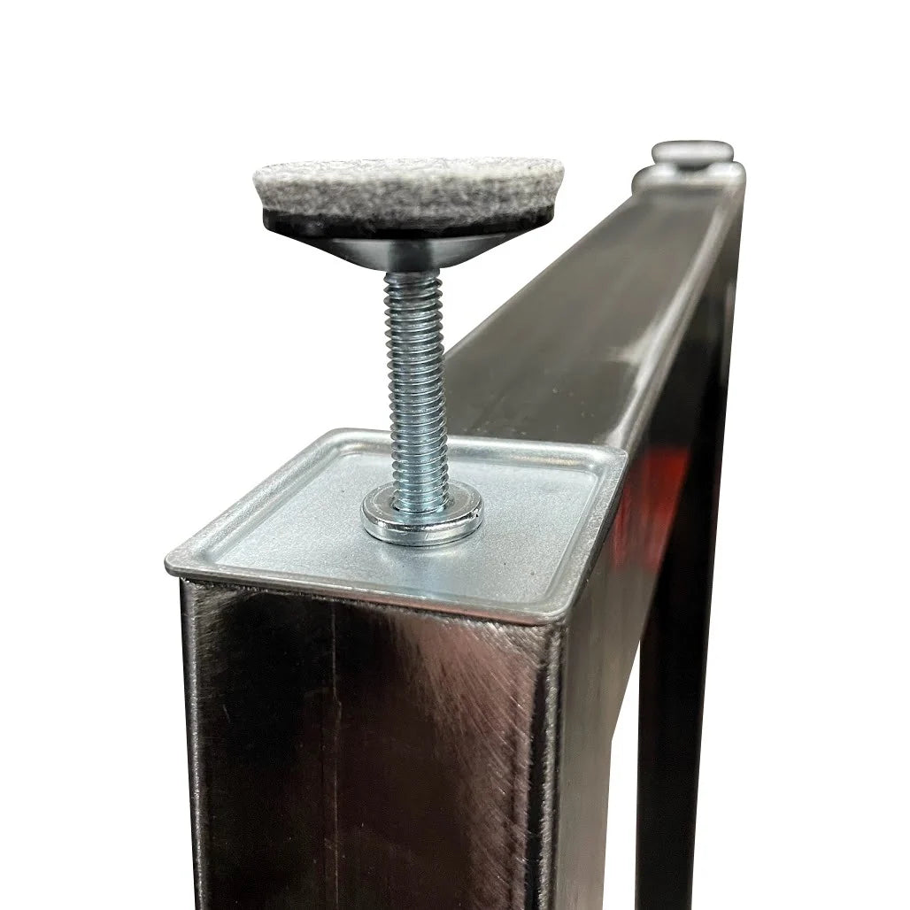 Square Metal Table Legs, Set of Two with Adjustable Feet, Custom Heights, Widths and Four Finish