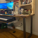 Square Metal Table Legs, Set of Two with Adjustable Feet, Custom Heights, Widths and Four Finish
