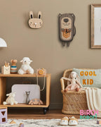 Squirrel Pendulum Wall Clock with Silent Quartz Movement and a Layered Woodland Design for Kids